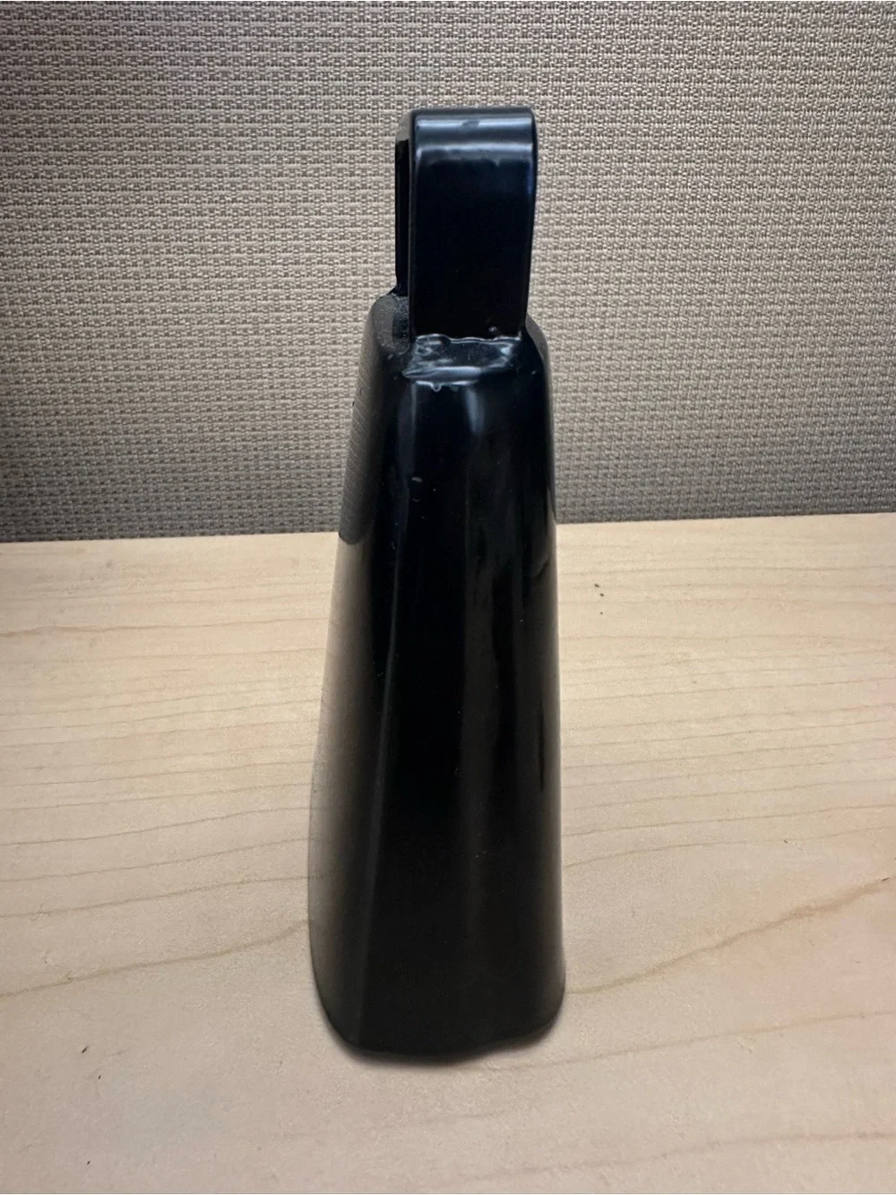 Black Cowbell with Natural Wood Mallet